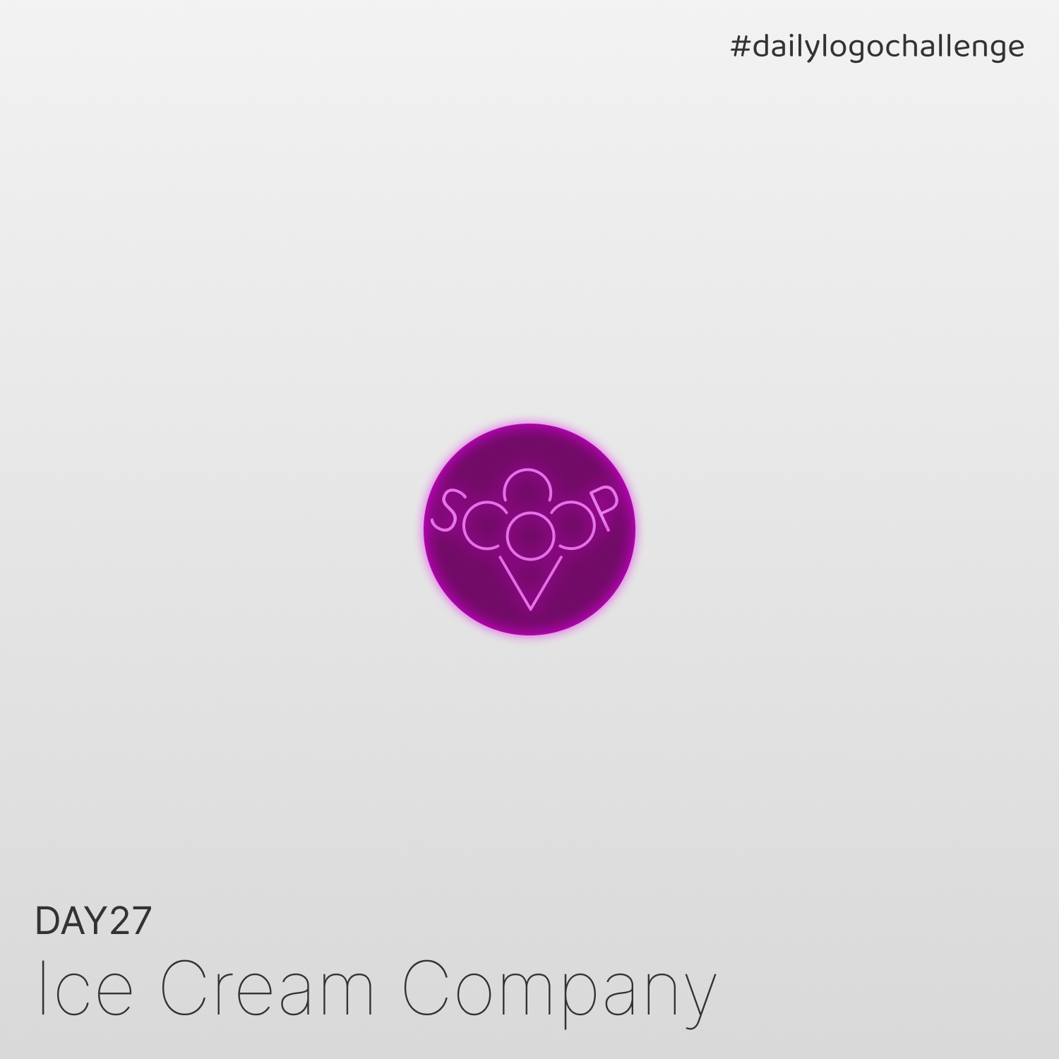 Day 27 | Ice Cream Company | Daily Logo Challenge dailylogochallenge day27 design graphic design logo