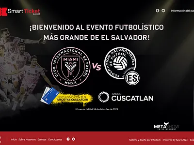 Event El Salvador vs Inter Miami CF css graphic design html5 il illustration javascript ui ux