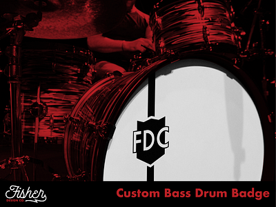 Custom Bass Drum Badge Decals bass drum bass drum badge custom design design drum badge drums graphic design logo music