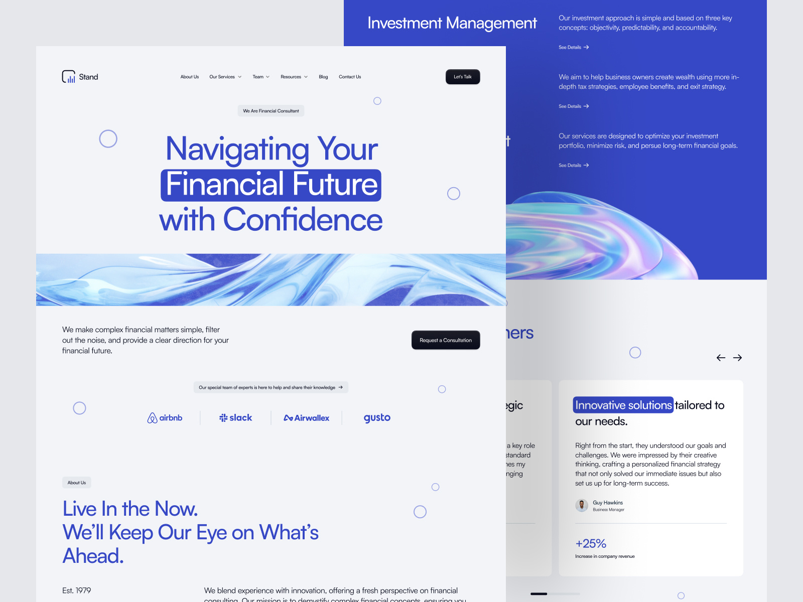Stand - Financial Consultant Landing Page business company consultant consultant web consultant web design consulting digital finance advisor finance consultant financial advisor financial consultant financial consultant agency landing page manage management money solution ui ux web design