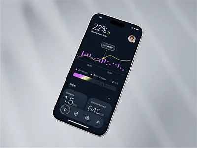 Health App ai analysts analytics data fitness app gym health app health tracker healthcare heart rate personal trainer ui ux virtual ai workout