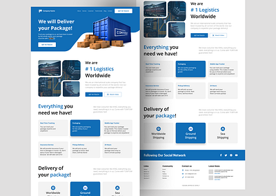 Transport website landing page Design figma landing page logistics transport truck ui design ui ux ux design web design website