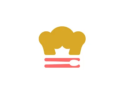 King Chef Logo branding chef hat cook crown design food logo graphic design illustration logo queen simple vector