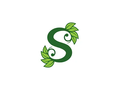 S Leaf Logo branding design font graphic design illustration letter s letter s leaf logo logo s s green s leaf s logo s nature simple typo typography vector