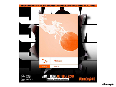 NBA Jam: The Book [social media ad] ad arcade basketball book boss fight books fire michael jordan nba nba jam nintendo reyan ali sega sega genesis snes social media super nintendo twitter typography x