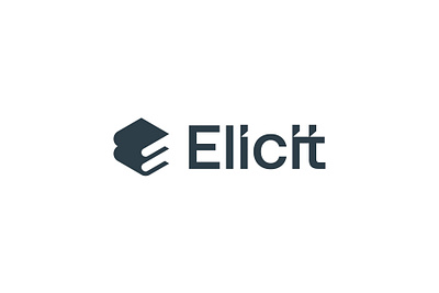 Elicit Visual Identity ai artificial book branding design document elicit icon inteligence logo mark paper research symbol ui