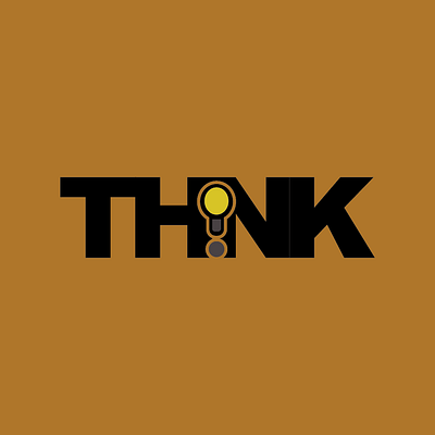 THINK - Simple Logo designer graphic design illustrator logo typography