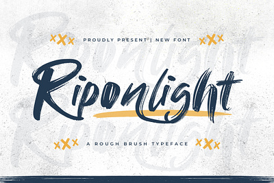 Riponlight - A Rough Brush Typeface edgy