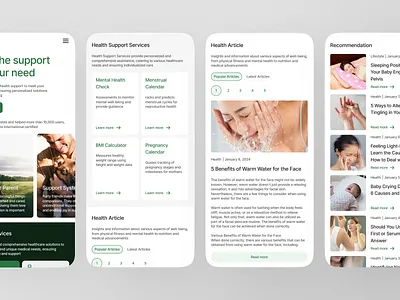 Wellness - Healthy Responsive Website article article detail article popular article section card clean green hero hero for mobile landing page mental health mental website minimalist motivation responsive responsive mobile skin care website web design website wellness