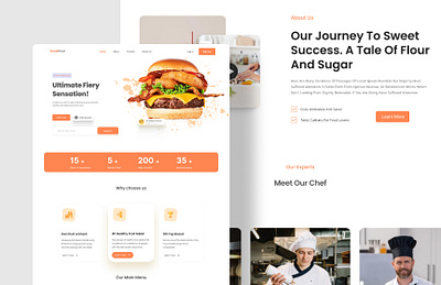web design for food company design food comapny food website minimal design modern web design ui ux web design web template