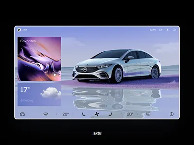 Mercedes-Benz central control concept design benz car dashboard hmi ui