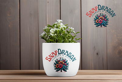 Flower Store Logo Design for SnapDragon brandidentity branding design designer flowers graphic graphic design illustration logo logodesign ui ux vector