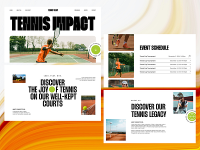 Tennis Club Landing Page design landing landing page modern ui web web design