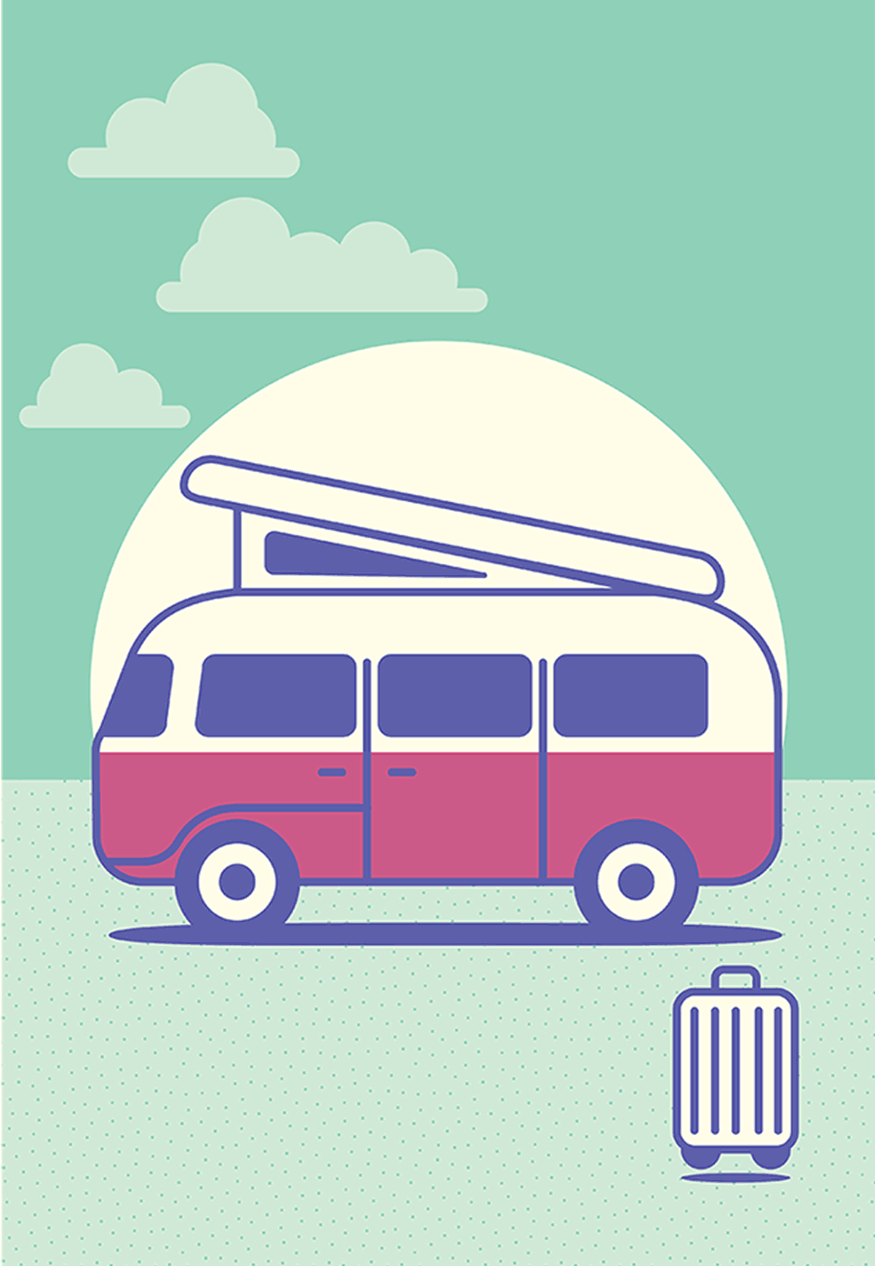 Camper GIF animation art camper design gif graphic design icon illustrator photoshop