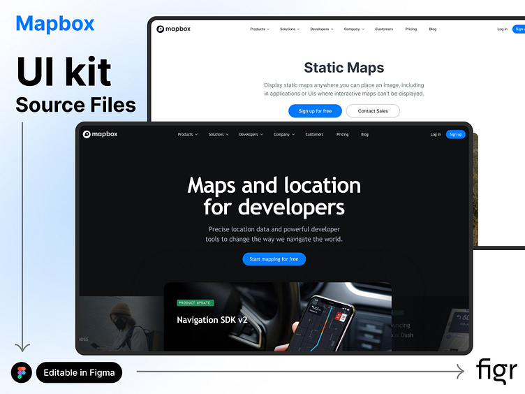 Make Mapbox UI your own by Figr Design on Dribbble
