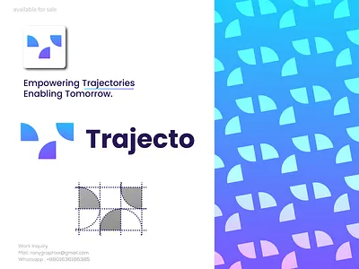(Trajecto) - Logo Brand Guidelines abstract logo brand identity brand logo branding business logo company style guide creative logo design logo logo design logo designer logo mark logodesign minimalist logo modern logo professional logo simple logo t logo vector logo visual identity