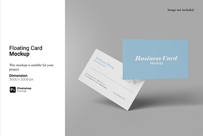 Floating Card Mockup realistic