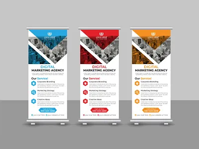 Corporate Business Marketing Roll Up Banner Design advertisement banner branding business corporate creative design display graphic design marketing modern pop up banner presentation print template pull up banner retractable banner roll up roll up banner stationery x banner
