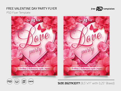 Free Valentine Day Party PSD Flyer Template event flyer flyers free freebie love party flyer party flyer photoshop print psd st valentine template templates valentine day flyer valentine flyer valentine party flyer valentines day valentines day flyer