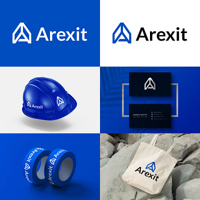 Arexit A letter real estate construction logo design a letter logo a logo architecture logo branding building logo construction logo home logo logo logo design real estate logo