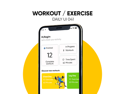 Workout / Exercise #DailyUI #041 app branding challenge challengedailyui dailyui design graphic design illustration logo typography ui uidesigner uiux ux vector