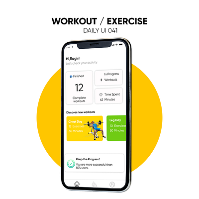 Workout / Exercise #DailyUI #041 app branding challenge challengedailyui dailyui design graphic design illustration logo typography ui uidesigner uiux ux vector