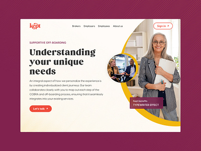Kept, Inc. | Supportive Off-Boarding design graphic design health health services healthcare healthtech responsive design saas ui visual design web design webflow