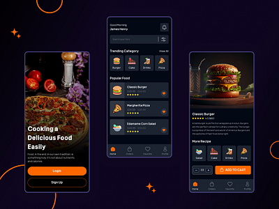 Food Application 3d app application branding burger burger app figma food application graphic design logo mobile app mobile application motion graphics new design ui ui design uiux user experience website website design