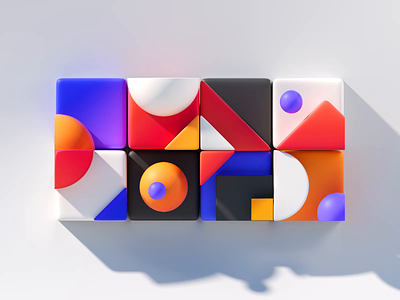 Shapes Shift 3d abstract animation audio c4d colorful illustration loop shapes