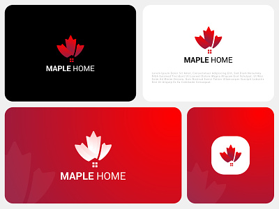 Maple Home best logo design best logo designer canadian colorful logo constraction design home logo maple maple home maple logo maple logo design modern logo realestate red maple