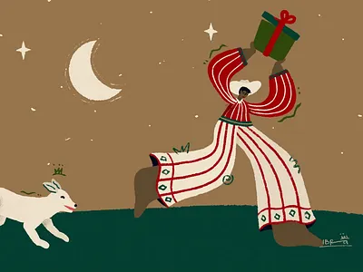 Guatemalan Christmas walk cycle after effects. animation