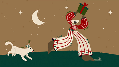 Guatemalan Christmas walk cycle after effects. animation