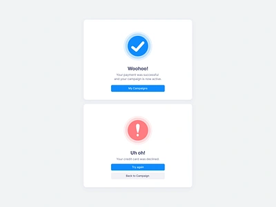 Krispy. Success and Alert Popups alert buttons clean design design components design system error feedback ios lightbox minimal pop up product design states succes ui ui inspiration ui kit userinterface ux