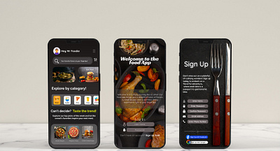 Food App (Concept) app appui cuisine food graphic graphic design login menu online order restaurant ui user experience user interface visual