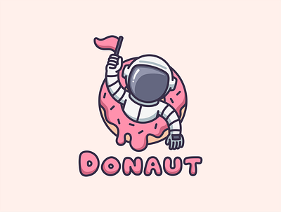 DoNaut Illustration cartoon character cute design icon illustration mascot simple