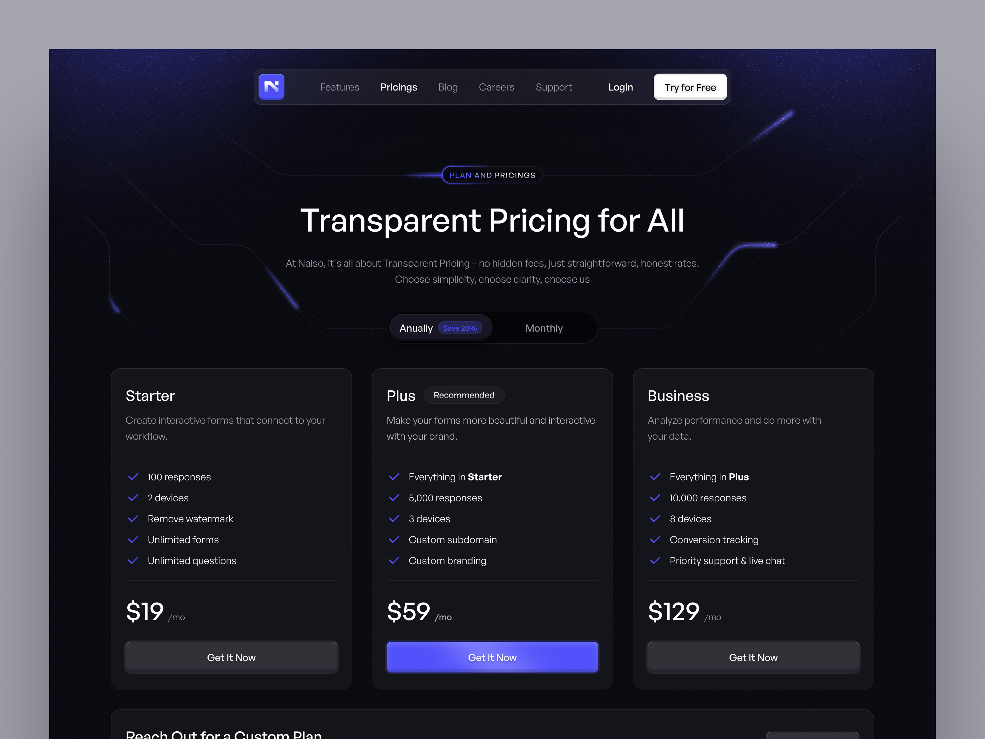 Pricing Page 💰 ai builder buy clean design flat form illustration money paywall pricing simple tech ui web design website website design