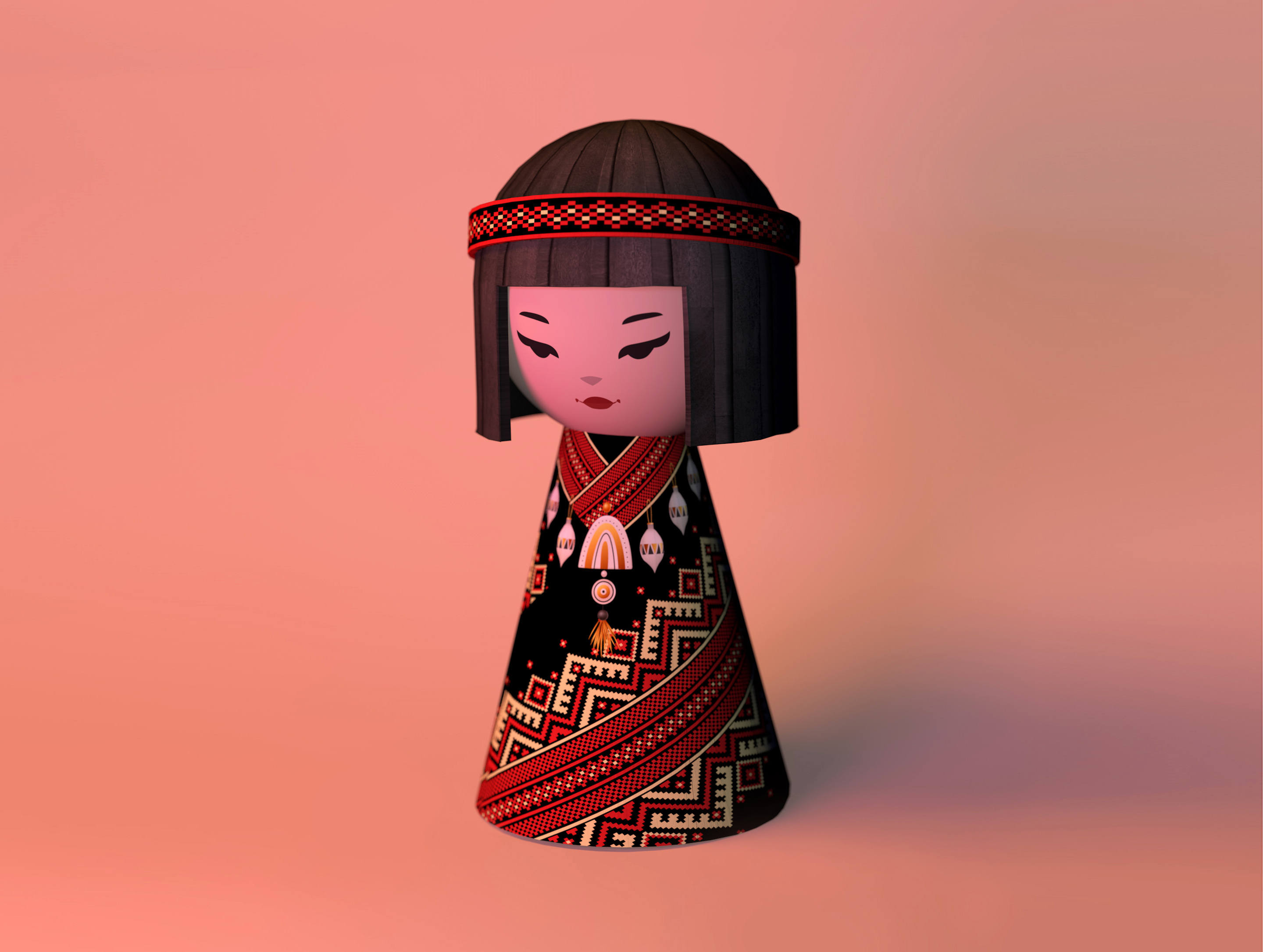 Above The Sun 3d cordilera doll igorota kokeshi
