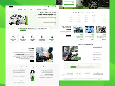 EV- Charging Station Web landing Page branding graphic design logo ui