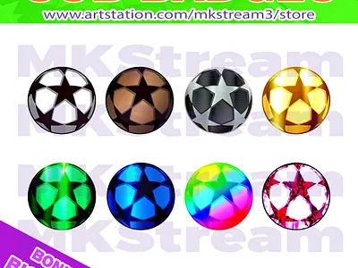 Twitch sub badges champions star ball pack animated emotes anime ball ball sub badges bola champion champions design emotes football futbol illustration player soccer star sub badge sub badges twitch sub badges
