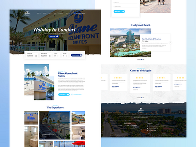 Diane Hotel booking Website 3d animation branding graphic design logo motion graphics ui
