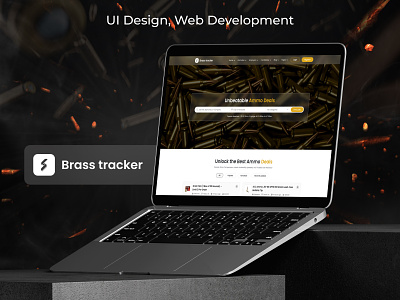 Brass Tracker Website UI branding brass website bullets website creative website design illustration industrial design industrial website info website information website logo design metal website minimal website ui ui design website website design