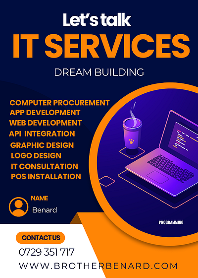 IT Services Poster branding graphic design