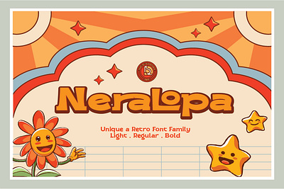 NERALOPA - Retro Font bundle family font font font trend new font retro font trend 2024
