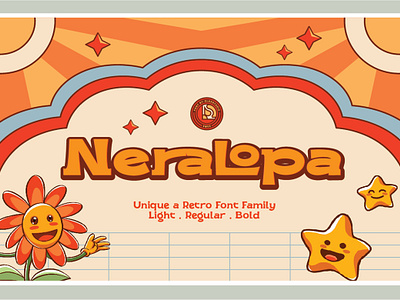 NERALOPA - Retro Font bundle family font font font trend new font retro font trend 2024