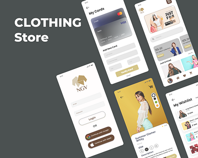 Cloth Store App UI branding cloth store dress figma textile ui webdesign