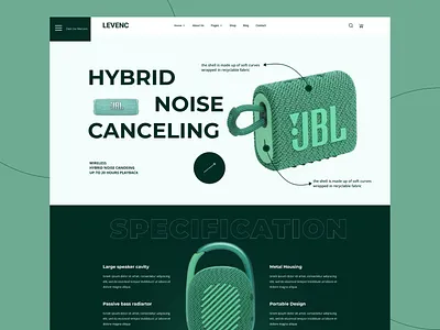 Levenc- Sound Speaker Landing pageWebSite Design: / Home Page UI audio buletooth speaker ecommerce headphone hellorejon homepod landingpage music online store portable speaker product product design product landing page shop shwcase sound speaker ui webdesignmui