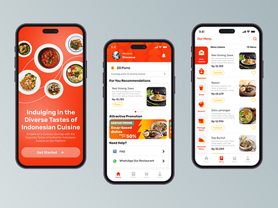 Food Order App Design app branding design dribbbleshot food food order foodordering indonesian food mobile app mobiledesign order ui uiux uiux design ux