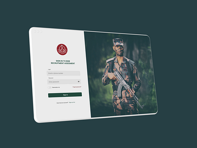 ARMY RECRUITMENT ASSEMENT UI DESIGN army branding graphic design landing page recruitment saas ui