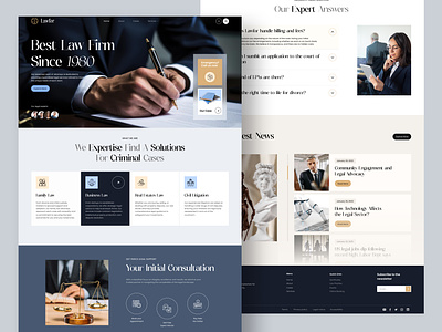 Website Design for Lawyer Agency agency bank business corporate fintech homepage investment landing landing page lawyer ui web web design website