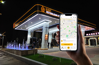 Mobile Application for IBR petrol station application design branding design graphic design mobile app ui user interface ux